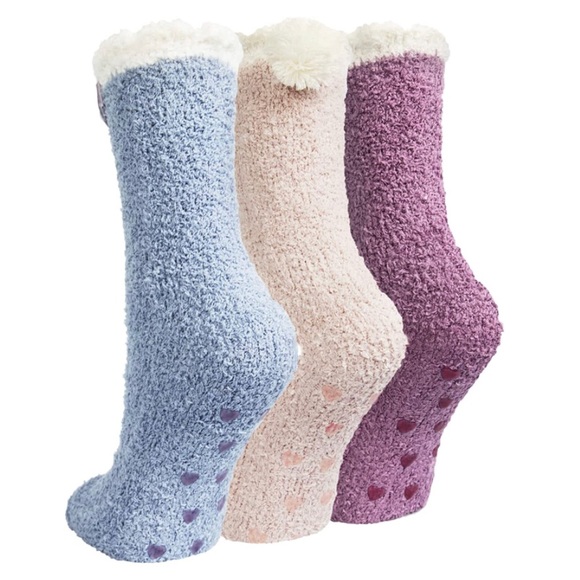 3 Pairs Winter Fuzzy Socks anti-slip - Picture 2 of 6